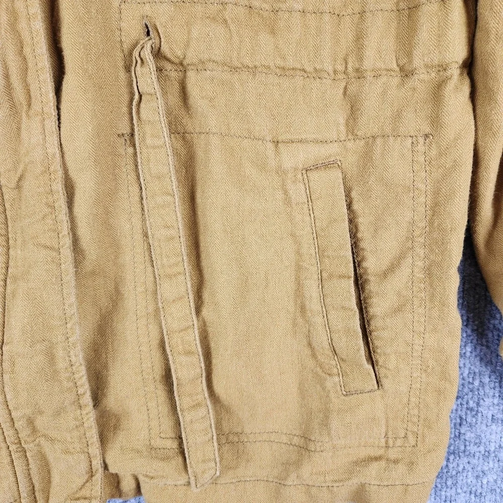 Old Navy Jacket Womens Mustard Brown Utility Field XS Full Zip Drawstring Waist - Picture 5 of 11